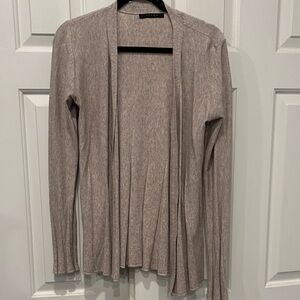 Cyrus Taupe Open-Front Cardigan